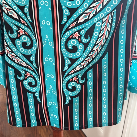 Bob Mackie Sz L Button Front Blouse - Picture 6 of 9